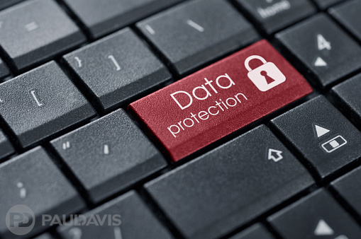 red data protection button on keyword
